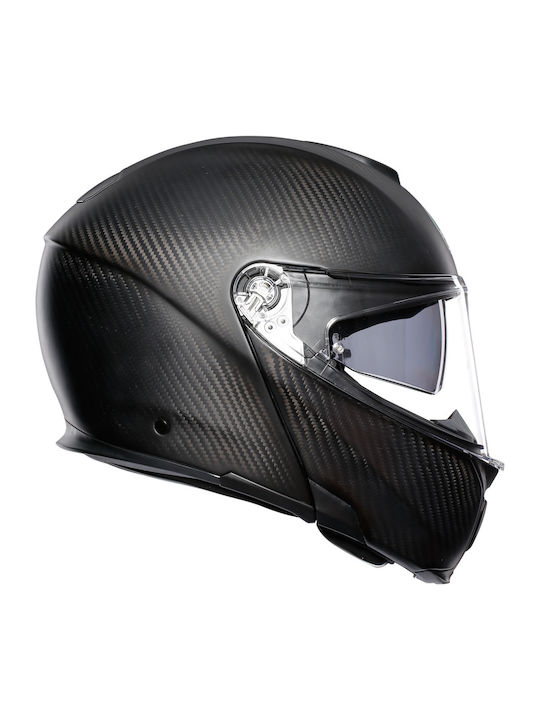 AGV Sportmodular Matt Carbon Κράνος Μηχανής Flip-Up DOT / ECE 22.05 1340gr με Pinlock και Sunvisor