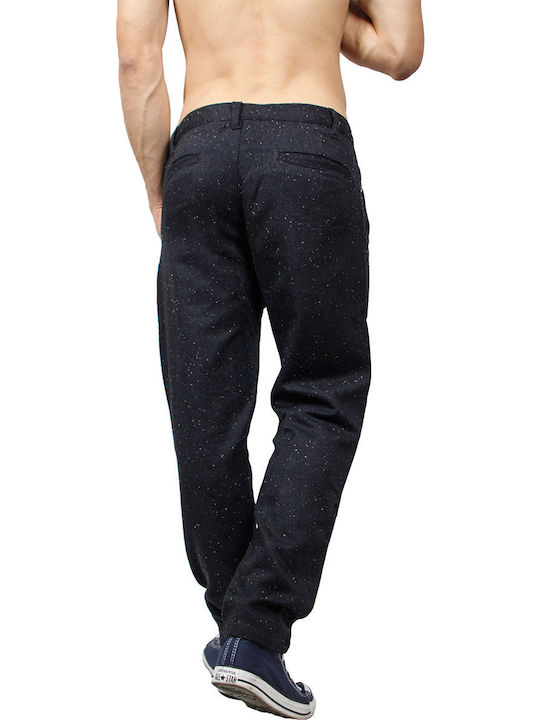 Gianabe Trousers in Regular Fit Navy Blue