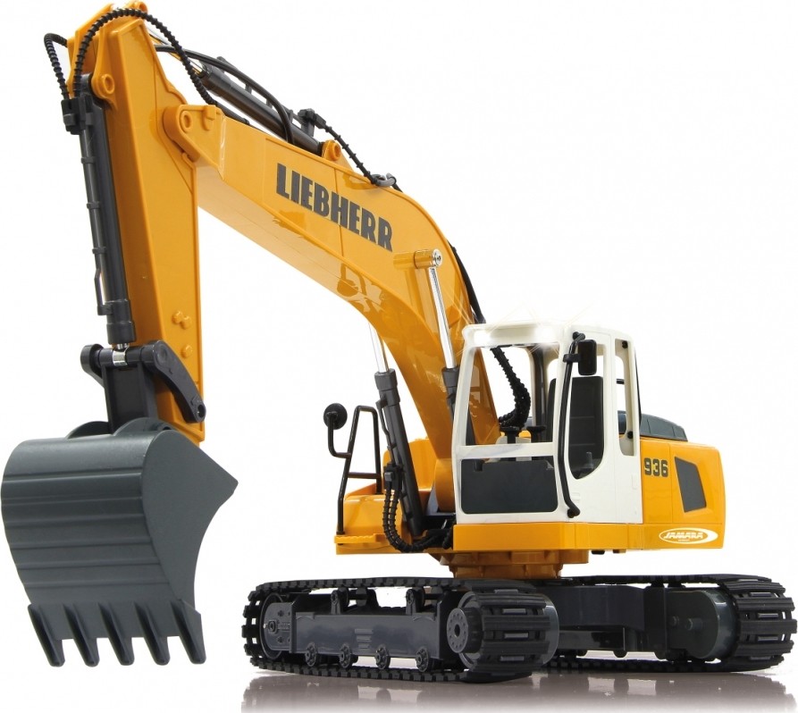 Chargeuse Liebherr 564 – Jamara – Échelle 1/20, Radiocommandée 2,4 GHz – Sonorités Réalistes – Jaune