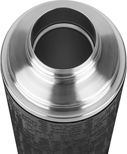 Tefal Senator Flask Μπουκάλι Θερμός Ανοξείδωτο BPA Free 500ml Μαύρο με Καπάκι-Κύπελλο