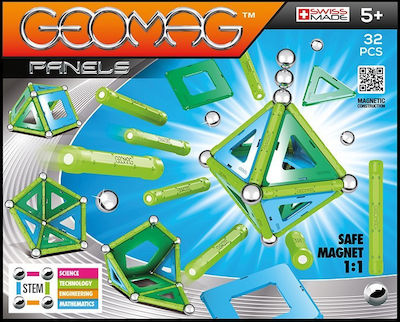 Geomag Μαγνητικό Παιχνίδι Κατασκευών Σετ Panels 32pcs για Παιδιά 5+ Ετών