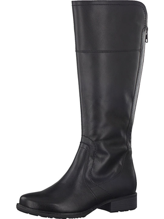 Anatomic Leather Riding Boots with Zipper Black
