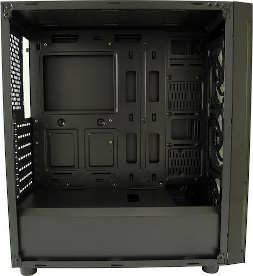 LC-Power Gaming 995B Light Box Midi Tower Κουτί Υπολογιστή με Πλαϊνό Παράθυρο και RGB Φωτισμό Μαύρο