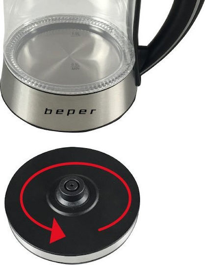 Beper Βραστήρας 1.7lt 2200W Ασημί
