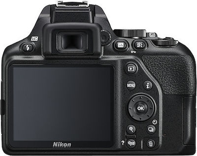 Nikon DSLR Φωτογραφική Μηχανή D3500 Crop Frame Kit (AF-P DX 18-55mm F3.5-5.6G VR + AF-P DX 70-300mm F4.5-6.3G ED VR) Black