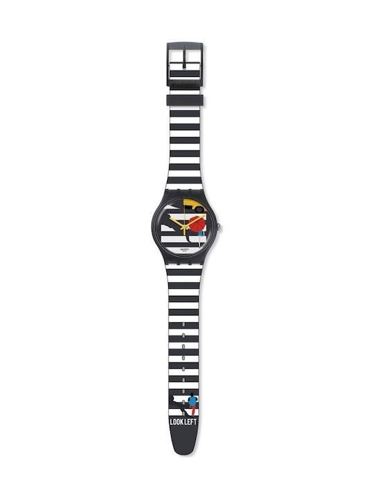 Swatch Cross Path Ceas cu Curea de Cauciuc