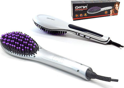 Gemei Electric Ceramic Hair Brush for Straightening 75W