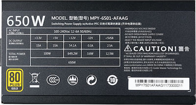 CoolerMaster MWE 650W Τροφοδοτικό Υπολογιστή Full Modular 80 Plus Gold