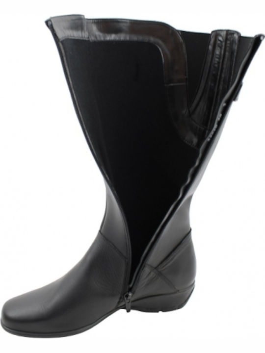 Anatomic Leather Women's Boots with Zipper / Rubber Black
