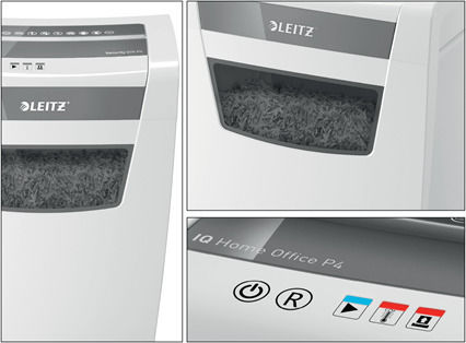 Leitz Καταστροφέας Εγγράφων IQ Home Office P4 Cross Cut 10 Φύλλων με Κάδο 23lt