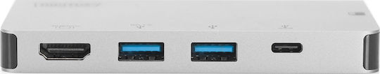 Digitus USB-C Docking Station with HDMI 4K PD Silver (DA-70867)