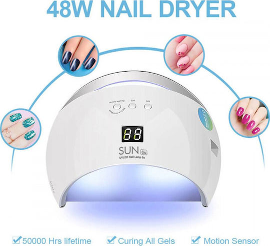 SUN ONE UV Sun 6S Nail Polish Curing Lamp UV / LED 48W White