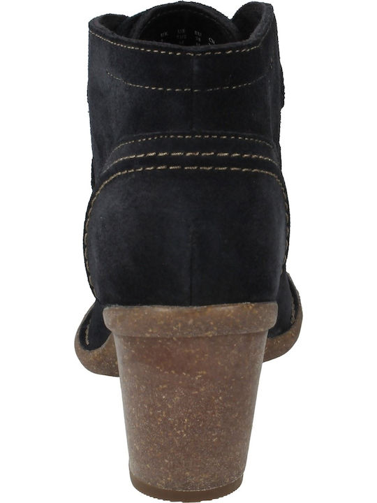 Carleta Lyon Leder Stiefeletten Damen Marineblau