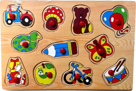 Wooden Kids Peg Puzzle Games for 2+ Years 11pcs Anelixi