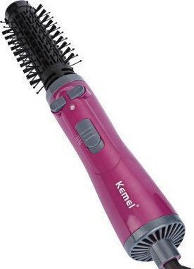 Kemei Electric Brush with Air & Rotating Head for Straightening and Curls 1000W