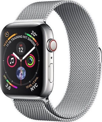 Apple Watch Series 4 Cellular Steel 44mm (Milanese Silver)