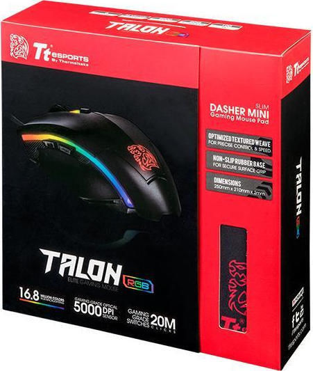 Thermaltake Talon Elite RGB Gaming Gear Combo Gaming Gaming Maus 5000 DPI Schwarz