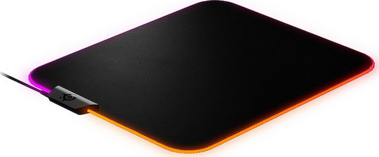 SteelSeries Qck Prism Cloth Gaming Mouse Pad Medium 320mm with RGB Lighting via USB Black 63825