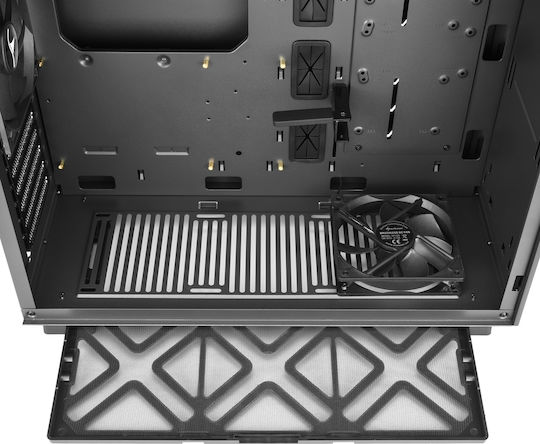 Sharkoon Pure Steel Black Gaming Midi Tower Computer Case with Window Panel Black