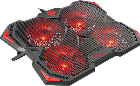Genesis Oxid 250 Cooling Pad για Laptop έως 17.3" με 4 Ανεμιστήρες και Φωτισμό