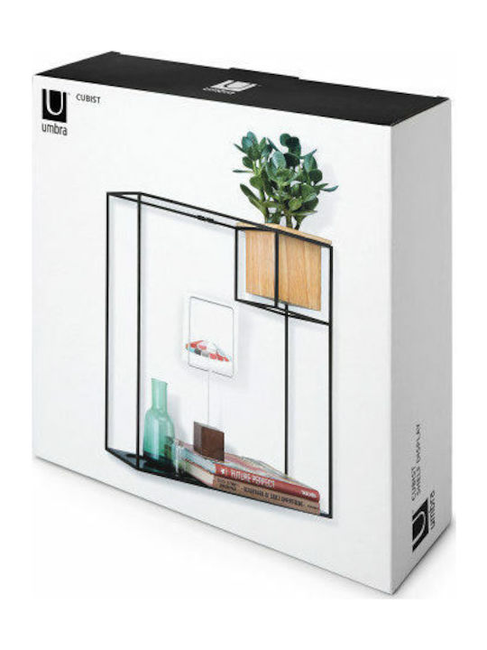 Regal Wand Cubist Large Black 39x12x38cm