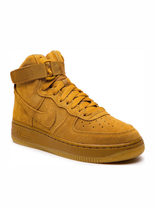 Nike Παιδικά Sneakers High Air Force 1 High LV8 Wheat / Wheat Gum Light Brown