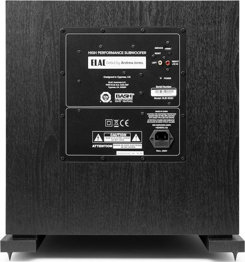 Elac Debut SUB3030 SUB3030 Ασύρματο Αυτοενισχυόμενο Subwoofer με Ηχείο 12" 500W Μαύρο με Νερά