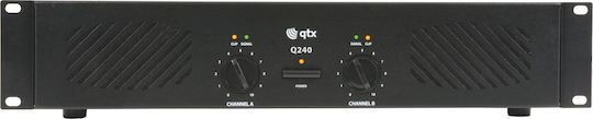 QTX Sound Q240 PA Power Amplifier 2 Channels 60W/4Ω 40W/8Ω Black