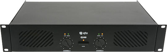 QTX Sound Q240 PA Power Amplifier 2 Channels 60W/4Ω 40W/8Ω Black