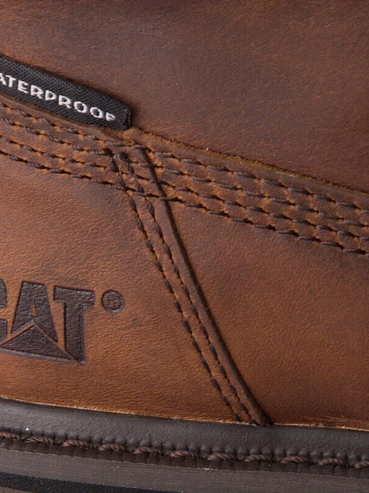 Deplete Waterproof Leather Tabac Brown Boots Waterproof