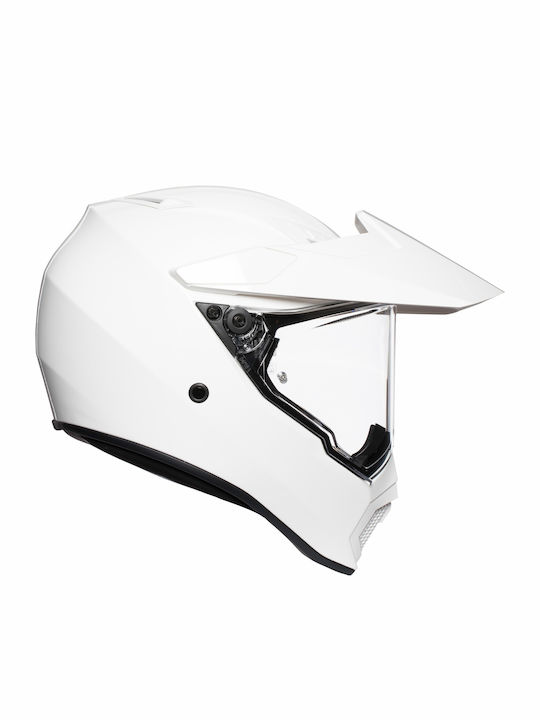 AGV AX-9 Dual Gloss White Κράνος Μηχανής On-Off 1540gr με Pinlock