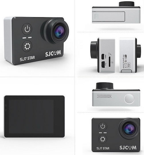SJCAM SJ7 Star Екшън Камера 4K Ultra HD Водоустойчива (с Калъф) Стандартна с 2" Сензорен Екран и Wi-Fi Черна