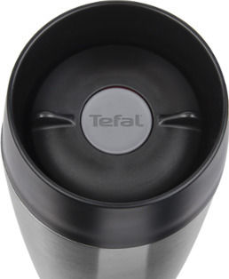 Tefal Travel Mug Glass Thermos Stainless Steel Silver 360ml with Mouthpiece K30801