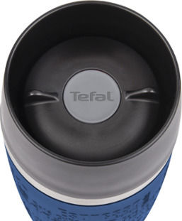 Tefal Travel Mug Glass Thermos Stainless Steel Blue 500ml with Mouthpiece K30822