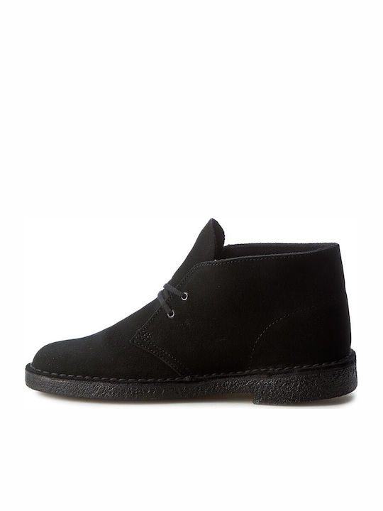 Desert Boots Leather Black Men's Boots