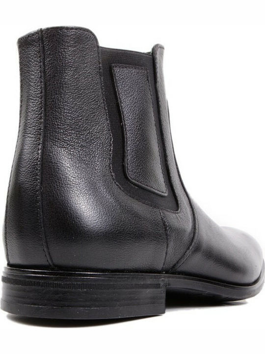 Robinson Men's Leather Chelsea Ankle Boots Black