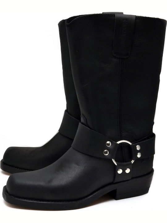 Leather Black Men's Boots
