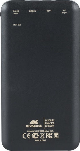 Rivacase Rivapower VA2110 10000mAh με 2 Θύρες USB-A Μαύρο
