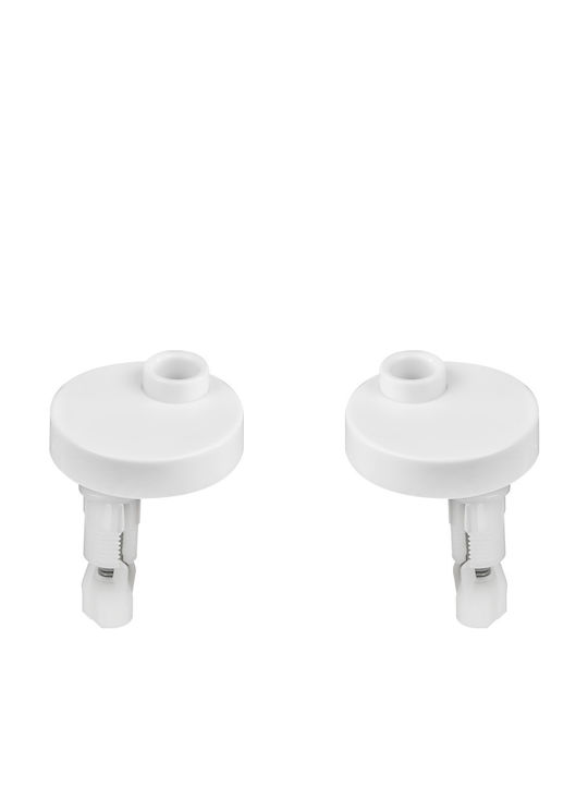 Elvit Βεργίνα D-Shape Καπάκι Λεκάνης Slim Soft Close Πλαστικό 40.5-44.5x35.6cm Λευκό