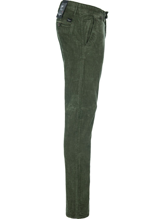 James Παντελόνι Chino Ελαστικό σε Slim Εφαρμογή Χακί