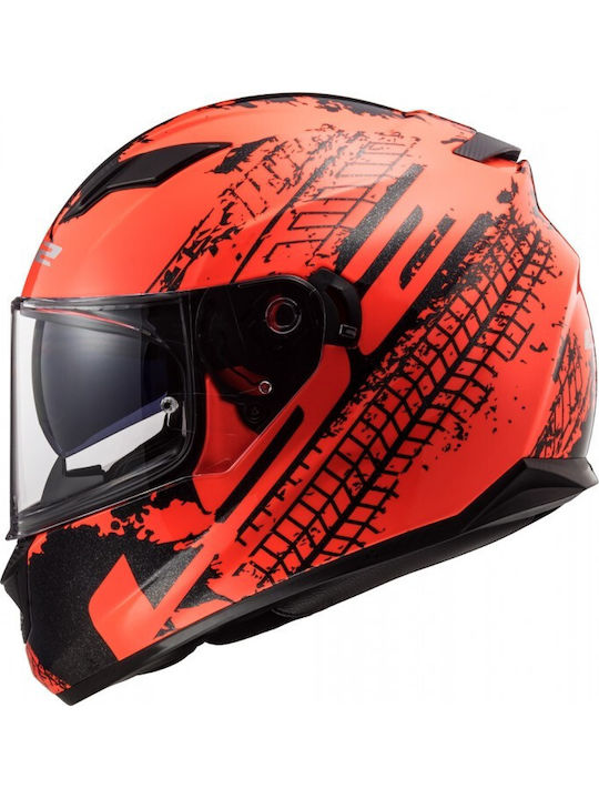 LS2 FF320 Stream Evo Lava Fluo Orange / Black Motorradhelm Volles Gesicht ECE 22.05 1550gr 10320 50 52