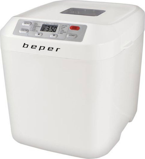 Beper Bread Maker 550W with Container Capacity 900gr and 12 Baking Programs