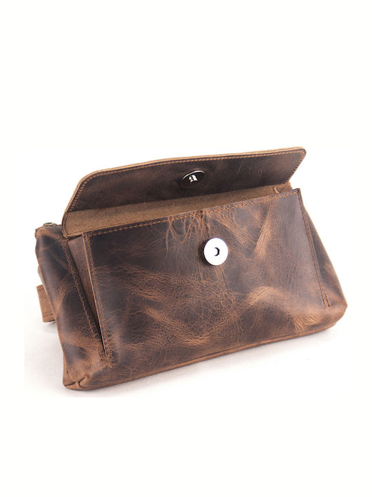 621 Men's Leather Waist Bag Brown