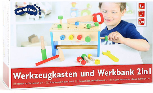 Legler Werkzeugkasten Und Arbeitstisch 2 In 1 Aus Holz Für 3+ Jahre 30 Stück