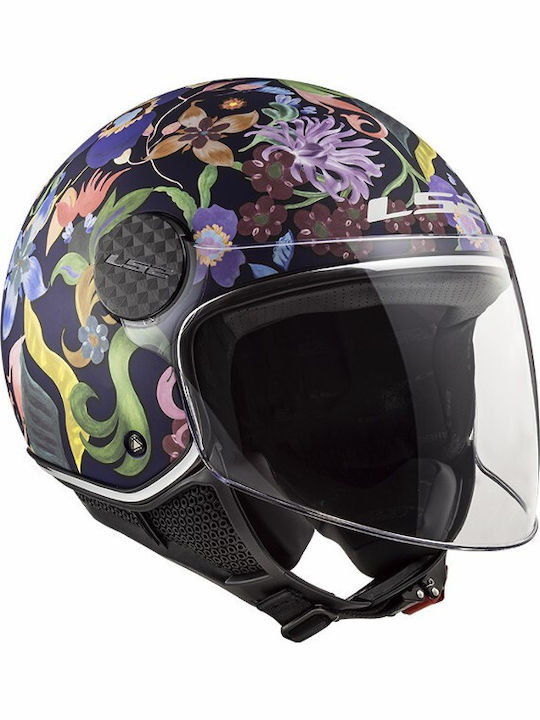 LS2 Sphere Lux OF558 Bloom Blue / Pink Κράνος Μηχανής Jet ECE 22.05 1000gr