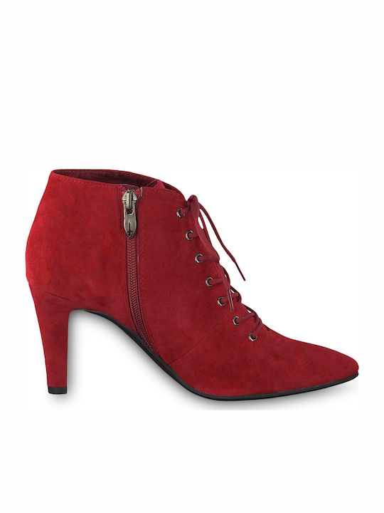 Wildleder Stiefeletten Damen Rot 1-25153-31-533