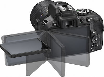 Nikon DSLR Φωτογραφική Μηχανή D5300 Crop Frame Black