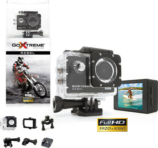 EasyPix GoXtreme Rebel Action Camera HD (720p) Υποβρύχια (με Θήκη) με Οθόνη 2" και Wi-Fi Μαύρη
