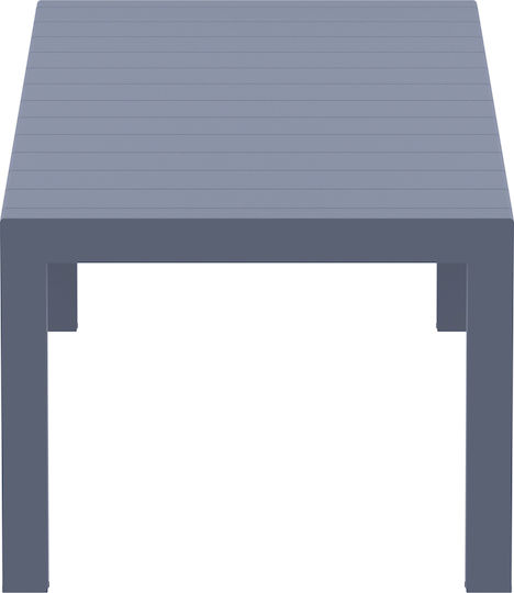 Masa pentru spații exterioare din polipropilenă Extensibil Vegas Dark Grey Gri închis 100(+40)x260x75buc