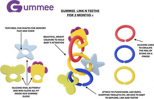 Gummee Link and Teeth Μασητικός Κρίκος Οδοντοφυΐας από Πλαστικό για 3 m+